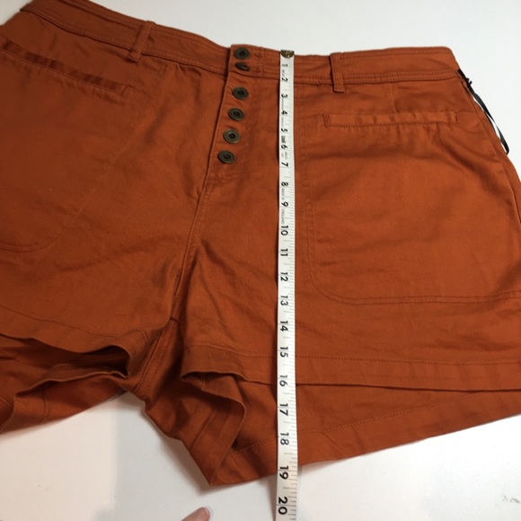 Ava & Viv Womens Shorts Stretch Jean Denim Rust Deep Orange Sz 20W NWOT - Picture 9 of 10